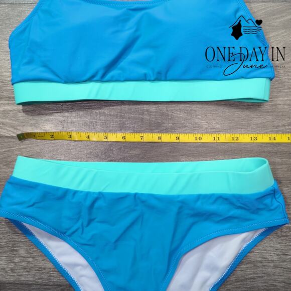 Adisputent Crop Bikini Swimsuit Size L - Picture 4 of 6